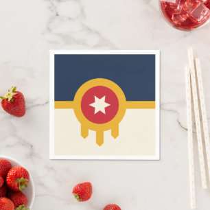 Patriottische papieren servetten met vlag van Tuls