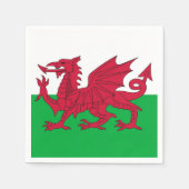 Patriottische papieren servetten met vlag van Wale (Voorkant)