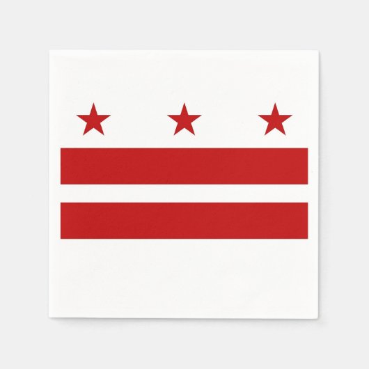 Patriottische papieren servetten met Washington DC (Voorkant)