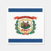 Patriottische papieren servetten met West Virginia (Voorkant)