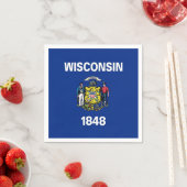 Patriottische papieren servetten met Wisconsin vla (Insitu)