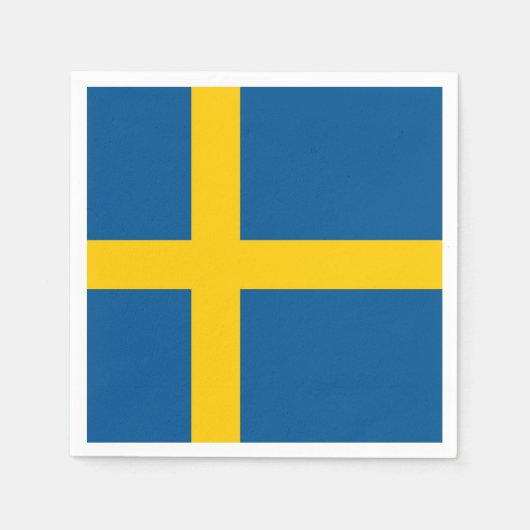 Patriottische papieren servetten met Zweedse vlag (Voorkant)