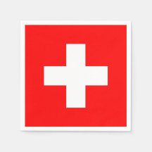 Patriottische papieren servetten met Zwitserse vla