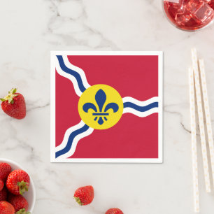 Patriottische papieren servetten, vlag van St. Lou Servet