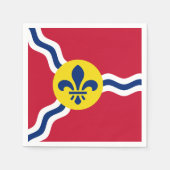 Patriottische papieren servetten, vlag van St. Lou Servet (Voorkant)