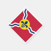 Patriottische papieren servetten, vlag van St. Lou Servet (Hoek)