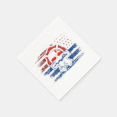 Patriottische paramedische brandweerman EMT USA Vl Servet (Hoek)