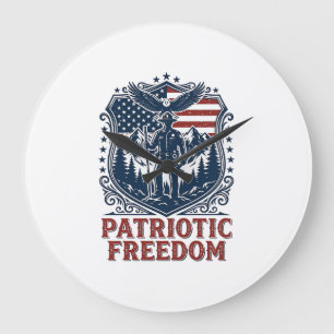 Patriottische Park Ranger Vector Graphic T-shirt_1 Grote Klok