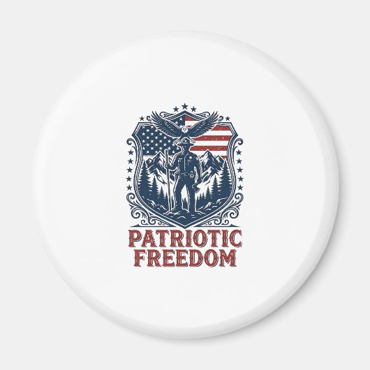 Patriottische Park Ranger Vector Graphic T-shirt_1 Magneet (Voorkant)