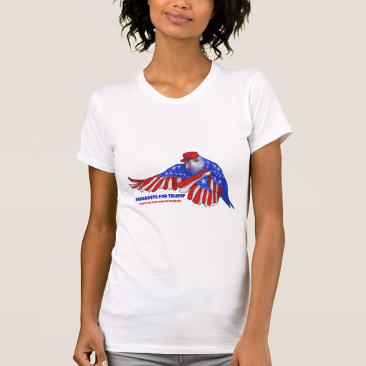 Patriottische Parkiet met MAGA Pet T-shirt (Voorkant)