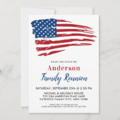 Patriottische Partij Amerikaanse Vlag Familie Reün Kaart (Voorkant)