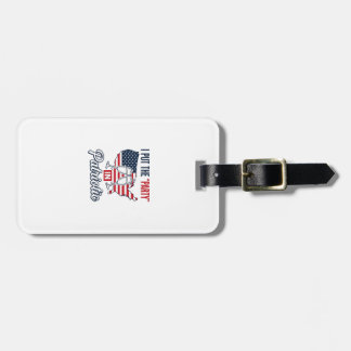 Patriottische Partij Citaat USA Vlag Champagne Vec Bagagelabel