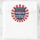 Patriottische Partij Rood Wit & Brew Ronde Sticker (Tas)