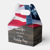 Patriottische partij van de Amerikaanse vlag Bedankdoosjes (Achterkant)