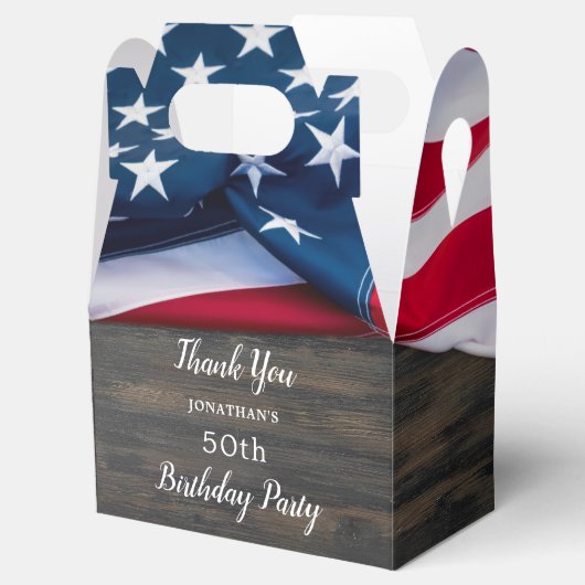 Patriottische partij van de Amerikaanse vlag Bedankdoosjes (Geopend)