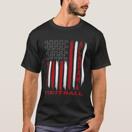 Patriottische partij Vlag Alabama Football Seizoen T-shirt (Voorkant)