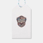 Patriottische Patchwork Kunstenaar Cadeaulabel (Voorkant)