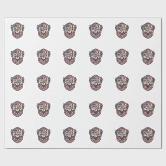 Patriottische Patchwork Kunstenaar Cadeaupapier (Vlak)