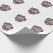 Patriottische Patchwork Kunstenaar Cadeaupapier (Hoek)
