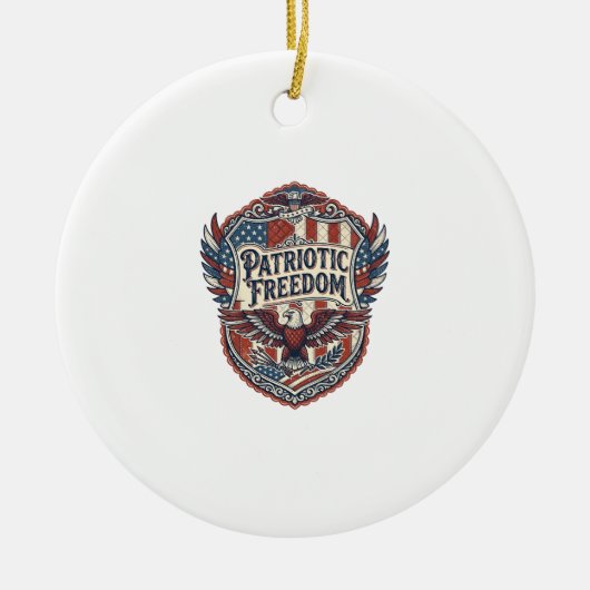 Patriottische Patchwork Kunstenaar Keramisch Ornament (Voorkant)