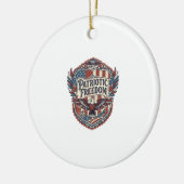 Patriottische Patchwork Kunstenaar Keramisch Ornament (Links)