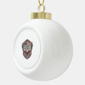 Patriottische Patchwork Kunstenaar Keramische Bal Ornament (Rechts)