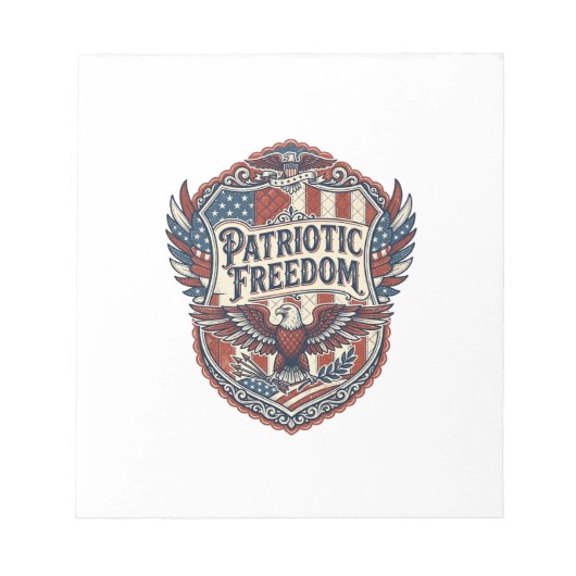 Patriottische Patchwork Kunstenaar Notitieblok (Voorkant)