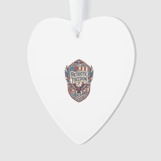 Patriottische Patchwork Kunstenaar Ornament (voorkant)