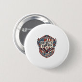 Patriottische Patchwork Kunstenaar Ronde Button 5,7 Cm (Voorkant /achterkant)