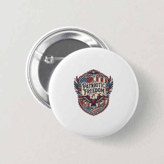Patriottische Patchwork Kunstenaar Ronde Button 5,7 Cm (Voorkant /achterkant)