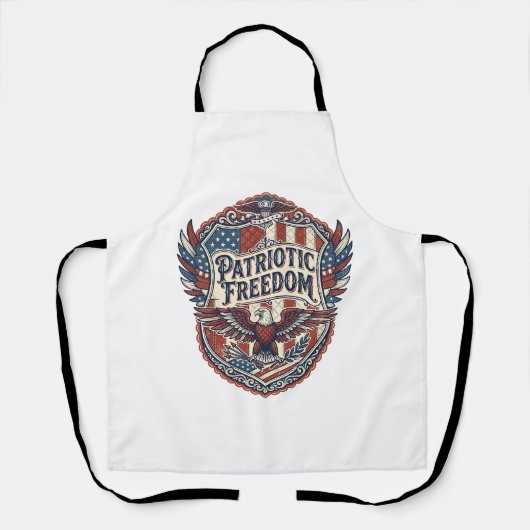 Patriottische Patchwork Kunstenaar Schort (Voorkant)