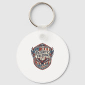 Patriottische Patchwork Kunstenaar Sleutelhanger (Voorkant)