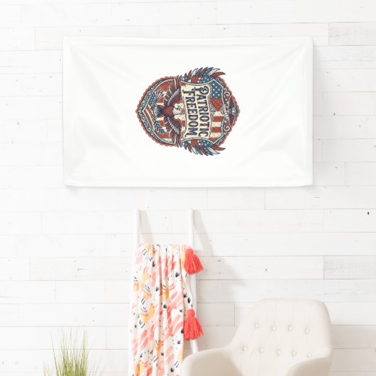 Patriottische Patchwork Kunstenaar Spandoek (Insitu)