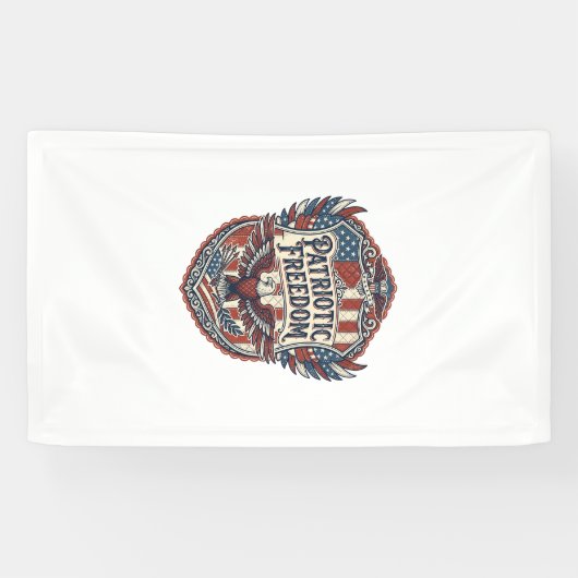 Patriottische Patchwork Kunstenaar Spandoek (Horizontaal)