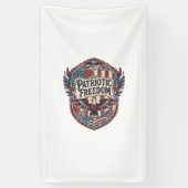 Patriottische Patchwork Kunstenaar Spandoek (Verticaal)