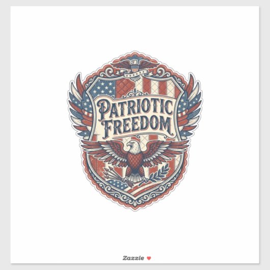 Patriottische Patchwork Kunstenaar Sticker (Vel)