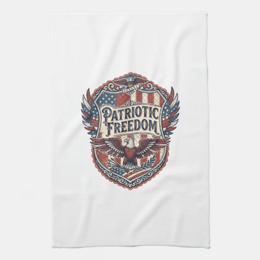 Patriottische Patchwork Kunstenaar Theedoek (Verticaal)