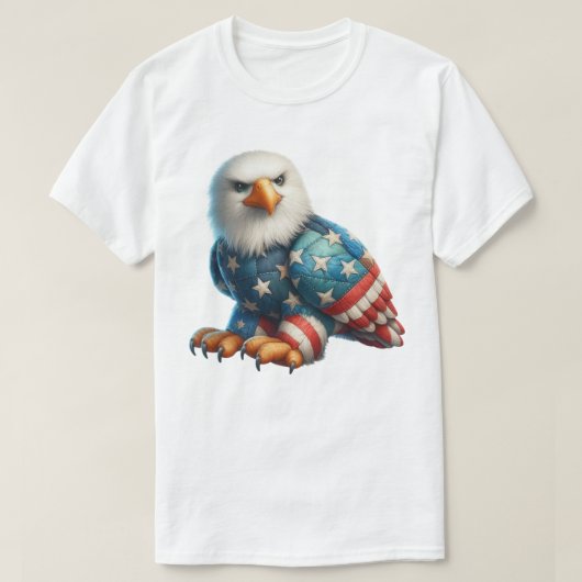 Patriottische patchworkkunst t-shirt (Design voorkant)