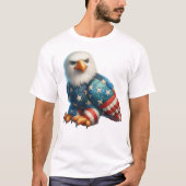 Patriottische patchworkkunst t-shirt (Voorkant)