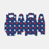 Patriottische patroonsterren op blauw bedankdoosjes (Uitgevouwen)