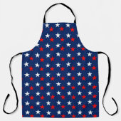 Patriottische patroonsterren op blauw schort (Voorkant)