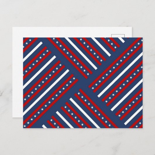 Patriottische patroonstrips briefkaart (Voorkant / Achterkant)