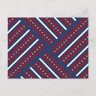 Patriottische patroonstrips briefkaart