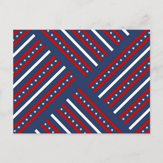 Patriottische patroonstrips briefkaart (Voorkant)