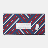Patriottische patroonstrips bureaumat (Keyboard & Muis)