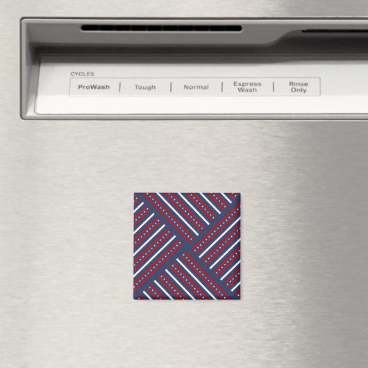 Patriottische patroonstrips magneet (Insitu (Vaatwasser))