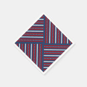 Patriottische patroonstrips servet (Hoek)