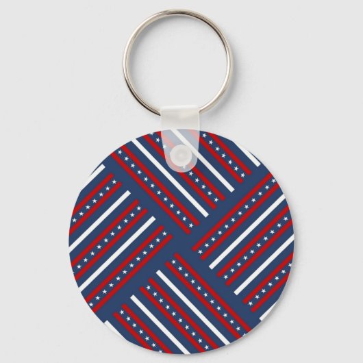 Patriottische patroonstrips sleutelhanger (Voorkant)