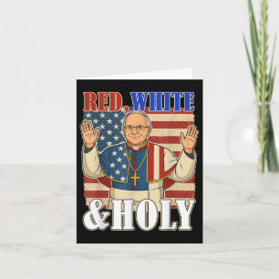 Patriottische Paus Leo XIV Humor Design Kaart