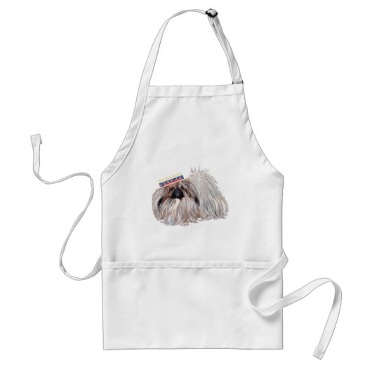 Patriottische Pekingees Barbecue SCHORT (Voorkant)